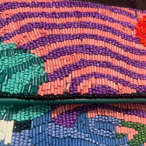 Staud Tommy Beaded Shoulder Bag Acid Swirl - Picture 2 of 14